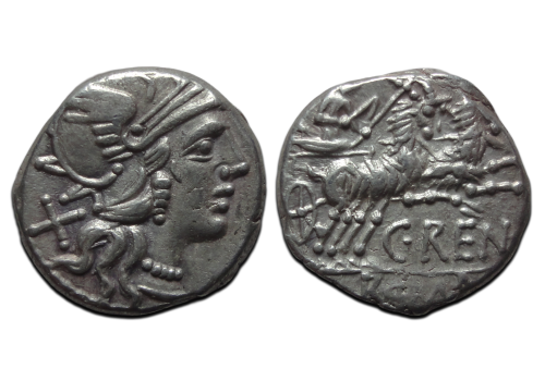  Romeinse Republiek - denarius tweespan met geiten! (F26100)