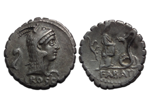 Romeinse Republiek  - R. Fabatus Juno denarius (F26102)