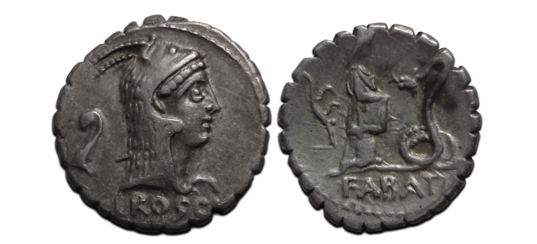 Roman Republic - Fabati Juno denarius (F26102) Roman Republic - Fabati Juno denarius (F26102)