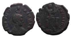 Eudoxia - SALVS REIPVBLICAE met hand van God zeldzaam! (F26121)