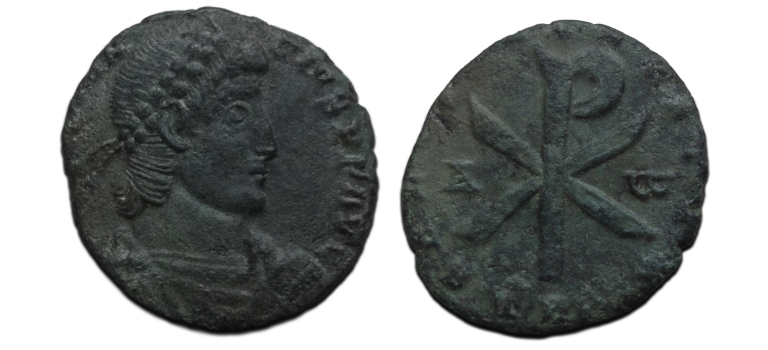 Constantius II - the revolt of Poemenius RARE! (F26139)