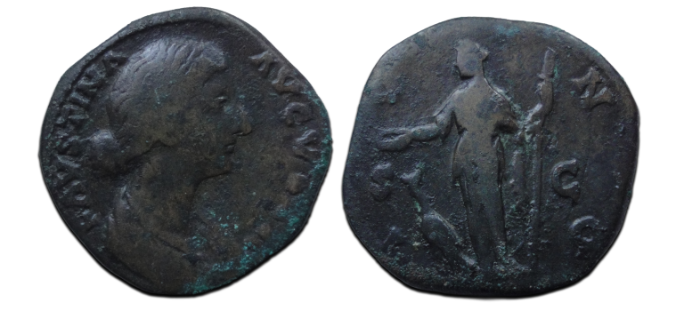 Faustina jr - IVNO Sestertius (F2660)