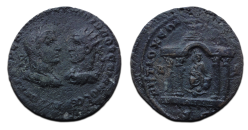 Philippus I - samen met zijn zoon, temple van Tyche extreem zeldzaam (F2663)