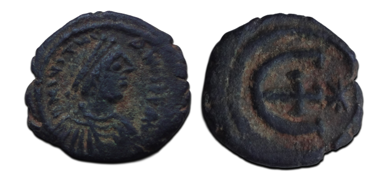 Justinian I - Pentanummium (AU2414) Justinian I - Pentanummium (AU2414)