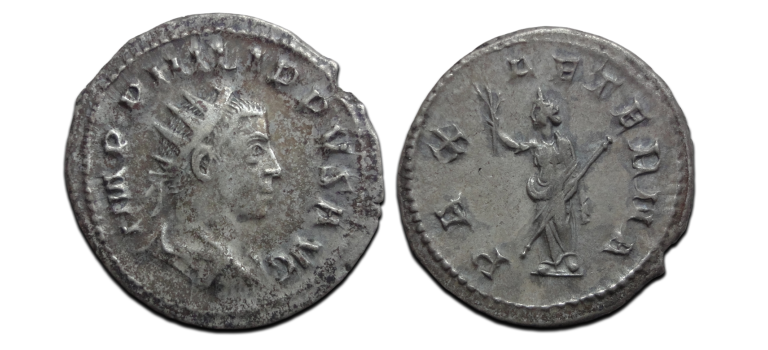 Philippus II - PAX AETERNA, Philppus als keizer (F2680) Philippus II - PAX AETERNA, Philppus als keizer (F2680)