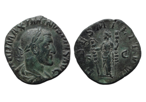 Maximinus I - FIDES MILITVM sestertius Mooi! (F2699)