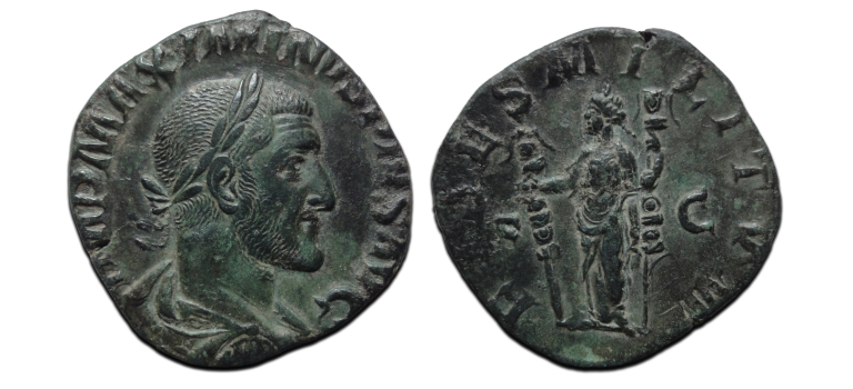 Maximinus I - FIDES MILITVM sestertius Mooi! (F2699)