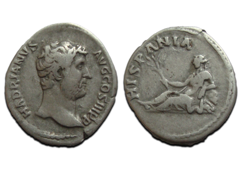 Hadrian - HISPANIA denarius travelseries scarce! (JA2429) Hadrian - HISPANIA denarius travelseries scarce! (JA2429)