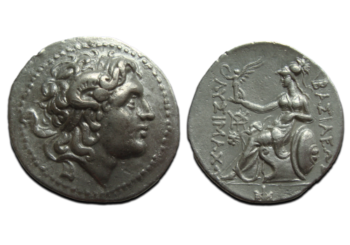 Greek coins -  Tetradrachm of Lysimachos unpublished (JA2491)