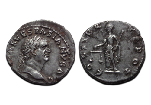 Vespasianus - denarius Aequitas (JA26102)