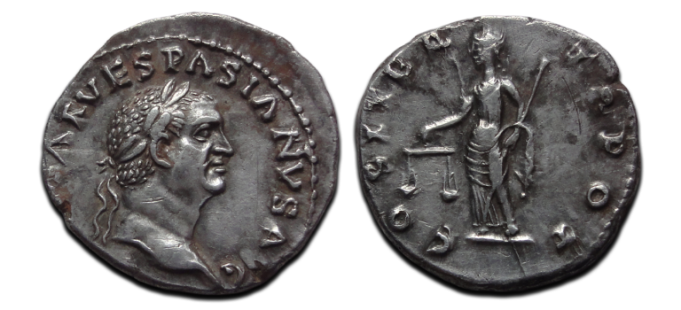 Vespasian - denarius Aequitas (JA26102) Vespasian - denarius Aequitas (JA26102)