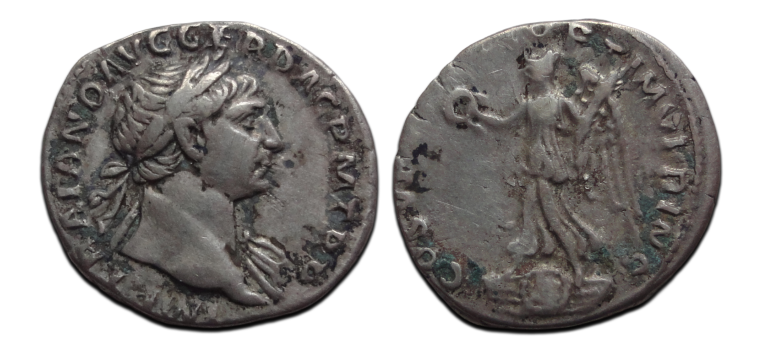 Trajanus - denarius Victoria (JA26119)
