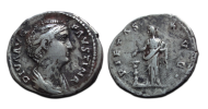 Faustina I - PIETAS fourree denarius (JA2627)