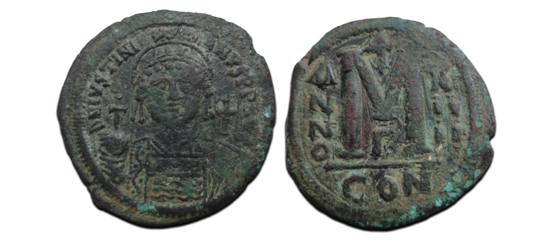 Justinian I - large coin 38 mm!  (JA2662)