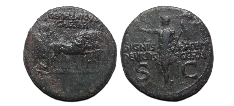 GERMANICUS AS -  Germanicus in vierspan schaars (JA2669)