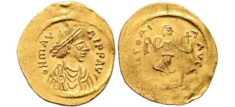 Maurice Tiberius - Gold Semissis (JUL2460)
