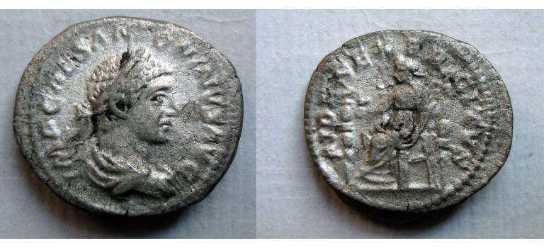 Elagabalus - FIDES EXERCITVS denarius  (JUL2203)