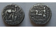 Roman republic - denarius king Aretas with camel 58 BC (JUL2259)