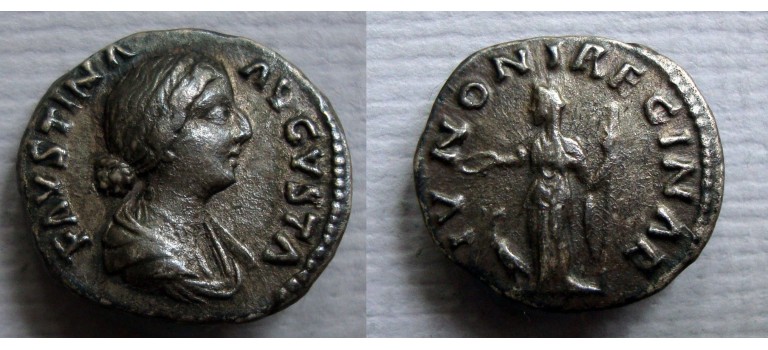 Faustina jr - denarius JUNO  (JUL2275)