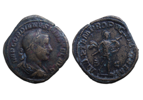 Gordianus III - Sestertius Mars schaars! (JUL2517) Gordianus III - Sestertius Mars schaars! (JUL2517)
