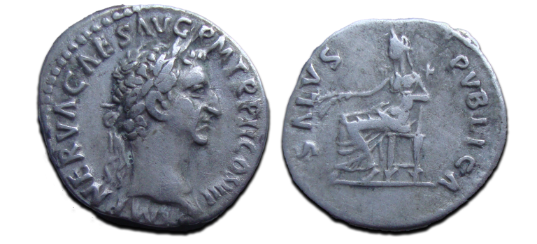 Nerva -  denarius Salus (JUL2520)