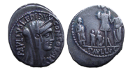  Roman Republic  - Lepidus and Perseus denarius  (JUL2528)
