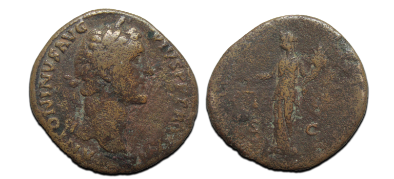 Antoninus Pius - AEQVITAS sestertius (JUL2537)