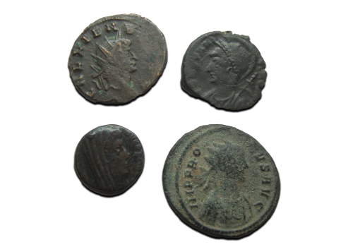 3 roman coins: Constantine the great, Probus, Gallienus (JUN2544)
