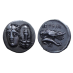 GRIEKSE MUNTEN - drachme twee mannenhoofden 4e eeuw v. Chr. (JUL2553)