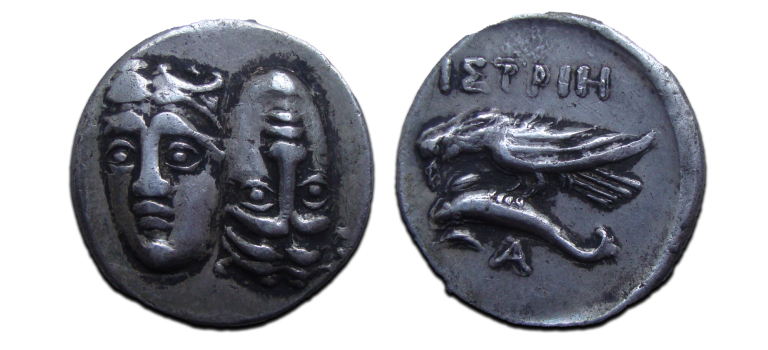 GRIEKSE MUNTEN - drachme twee mannenhoofden 4e eeuw v. Chr. (JUL2553) GRIEKSE MUNTEN - drachme twee mannenhoofden 4e eeuw v. Chr. (JUL2553)