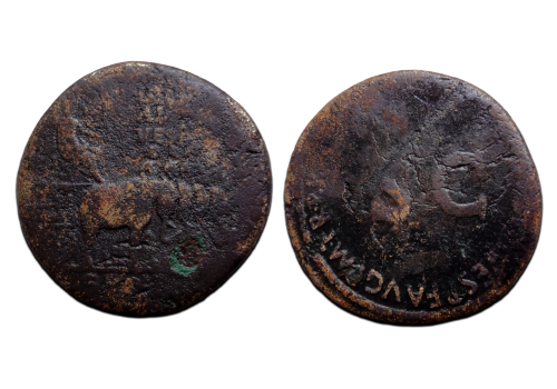 Vespasianus - sestertius quadriga of elephants (JUL2610) Vespasianus - sestertius quadriga of elephants (JUL2610)