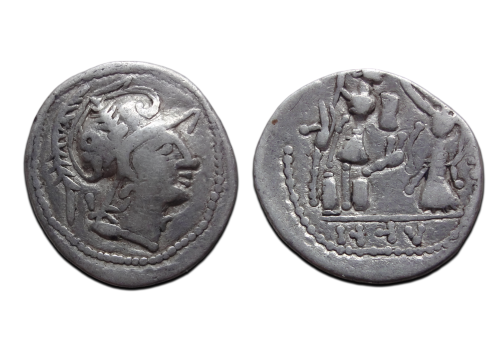 Romeinse Republiek - Geto-Daciër denarius, interessant en uniek! (JUL2616) Romeinse Republiek - Geto-Daciër denarius, interessant en uniek! (JUL2616)