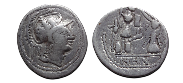 Romeinse Republiek - Geto-Daciër denarius, interessant en uniek! (JUL2616) Romeinse Republiek - Geto-Daciër denarius, interessant en uniek! (JUL2616)