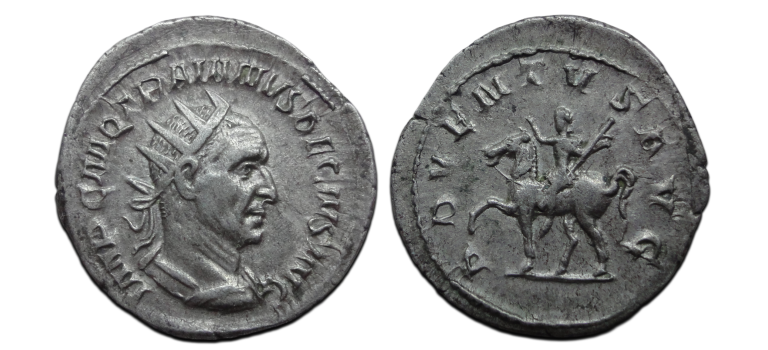Trajan Decius - Adventvs Avg emperor on horseback! (JUL2619) Trajan Decius - Adventvs Avg emperor on horseback! (JUL2619)