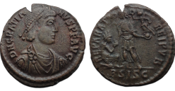 Gratianus- AE2 Reparatio Reipvb, Siscia (JUL2620)