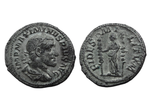 Maximinus I - denarius FIDES MILITVM (JUL2622) Maximinus I - denarius FIDES MILITVM (JUL2622)
