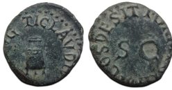 Claudius - Quadrans modius (JUL2632)