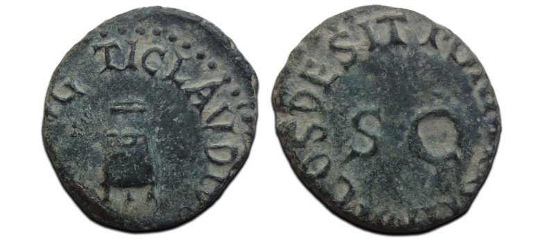 Claudius - Quadrans modius (JUL2632)