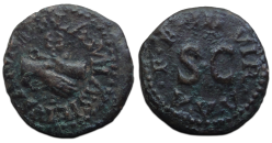Augustus - QUADRANS handdruk ZELDZAAM (JUL2633)