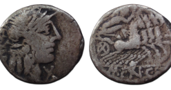 Romeinse republiek - denarius Fannius 123 v. Chr. (JUL2638)