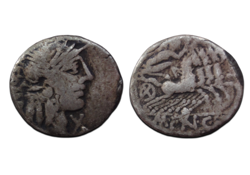 Romeinse republiek - denarius Fannius 123 v. Chr. (JUL2638) Romeinse republiek - denarius Fannius 123 v. Chr. (JUL2638)