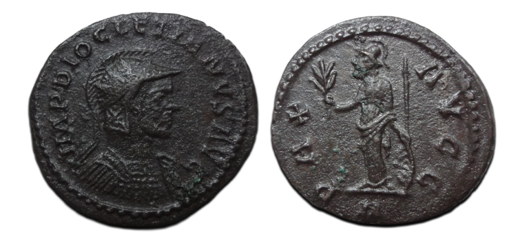 Diocletianus - Antoninianus PAX zeldzaam (AP2409) Diocletianus - Antoninianus PAX zeldzaam (AP2409)