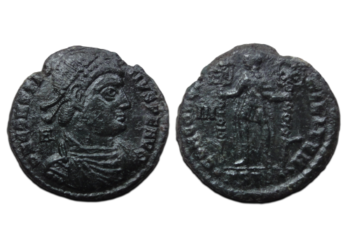 Constantius II - concordia militvm schaars geslagen onder Vetranio (JUL2650) Constantius II - concordia militvm schaars geslagen onder Vetranio (JUL2650)