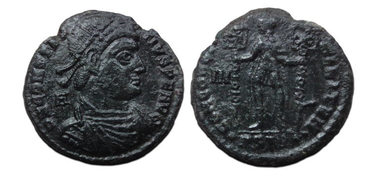 Constantius II - concordia militvm schaars geslagen onder Vetranio (JUL2650) Constantius II - concordia militvm schaars geslagen onder Vetranio (JUL2650)