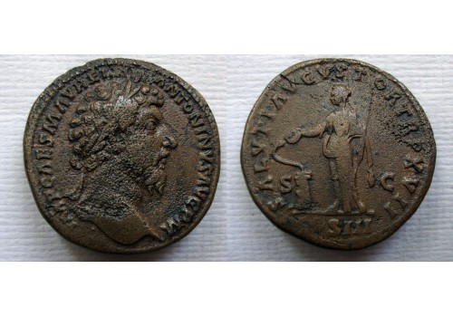 Marcus Aurelius- sestertius SALUS (JUN22107)