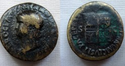 Nero - Janustempel sestertius (JUN22118)