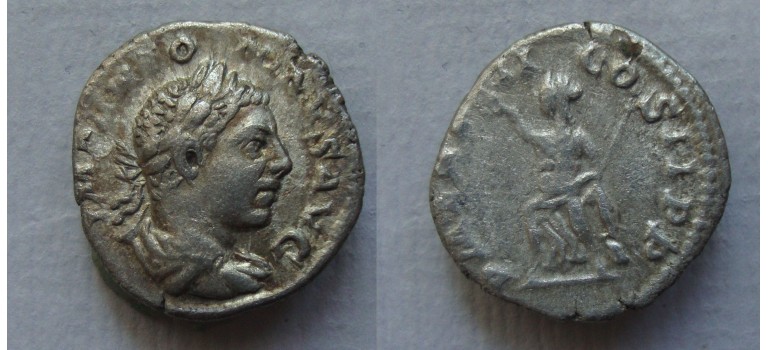 Elagabalus - denarius  PAX (JUN2219)