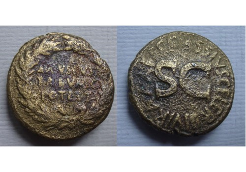 Augustus - TRIBVNIC POTEST GRACCVS  Muntmeester Cassius Celer 16 voor Chr. (JUN2249)