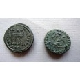 2  romeinse Folles Constantinus II en Constantius II  (JUN2273)