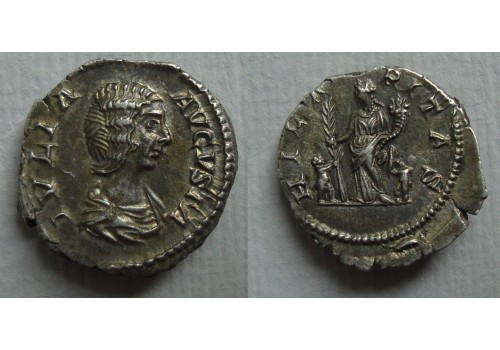 Julia Domna - HILARITAS denarius prachtige kwaliteit!  (JUN2297)